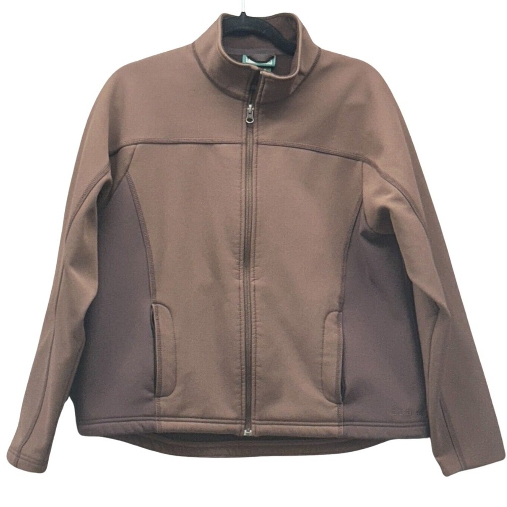 LL Bean Fleece Jacket‎ Large Brown